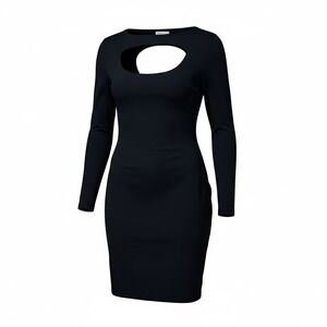 blue leopard dress LONG LEOPARD PRINT DRESS BLUE PAULA / L